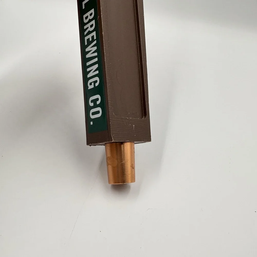 Long‎ Trail Brewing Co Hiker Logo Draft Beer Tap Handle Wood Brown Red Barware